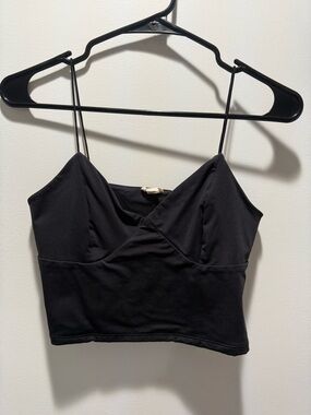 Garage Black Spaghetti Strap Cropped Cami